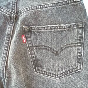 Levi black washed baggy shorts jeans